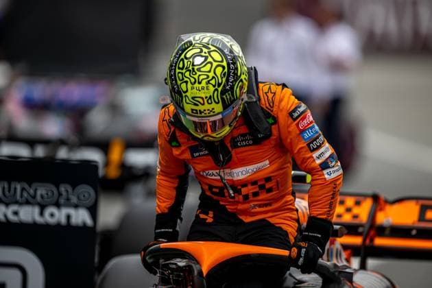 MONTMELO, SPAIN: Lando Norris, racing for the McLaren F1 team during the 2024 Formula 1 Spanish Grand Prix at the Circuit de Barcelona-Catalunya in Montmelo, Spain