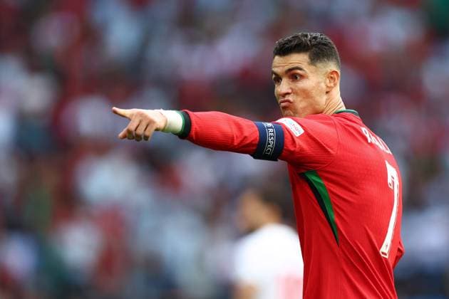 Türkei gegen Portugal 22. Juni 2024, Dortmund UEFA EUROs Gruppe F Türkei gegen Portugal Cristiano Ronaldo von Portugal Punkte Foto Charlotte Wilson Abseits Dortmund Deutschland  Copyright: xCharlottexWilsonx xOffsidexOffside