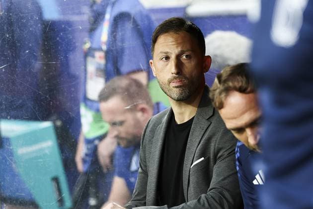 Belgium s head coach Domenico Tedesco pictured during a soccer game between Belgian national soccer team Red Devils and Romania, Saturday 22 June 2024 in Cologne, Germany, the second match in the group stage of the UEFA EURO, EM, Europameisterschaft,Fussball 2024 European championships. BRUNOxFAHY  x95079226x