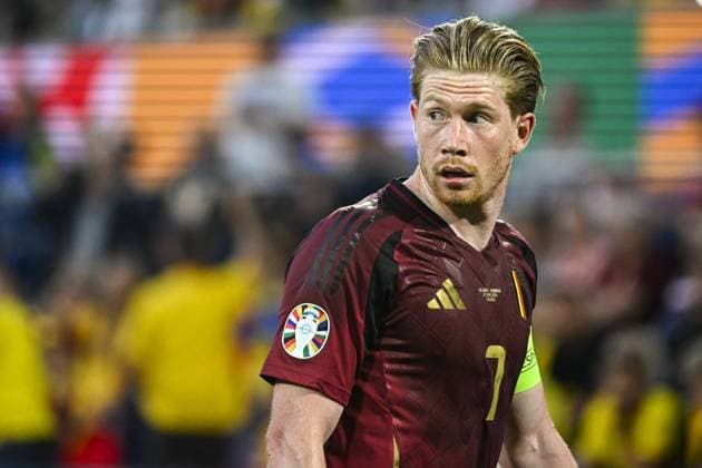 Belgium s Kevin De Bruyne pictured during a soccer game between Belgian national soccer team Red Devils and Romania, Saturday 22 June 2024 in Cologne, Germany, the second match in the group stage of the UEFA EURO, EM, Europameisterschaft,Fussball 2024 European championships. DIRKxWAEM  x95081358x