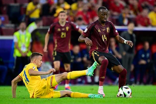 Belgium v Romania Group E - UEFA EURO, EM, Europameisterschaft,Fussball 2024 COLOGNE, GERMANY - JUNE 22 : Lukebakio Dodi forward of Belgium during the UEFA EURO 2024 European Football Championship tournament group E stage match between Belgium and Romania at Cologne Stadium on June 22, 2024 in Cologne, Germany, 22 06 2024 Cologne Germany  Copyright: xPeterxDexVoechtx