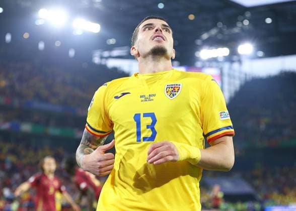 Valentin Mihaila of Romania rues a missed chance Belgium v Romania, UEFA European Championship, EM, Europameisterschaft 2024, Group E, Football, Cologne Stadium, Cologne, Germany, 22 Jun 2024 EDITORIAL USE ONLY No use with unauthorised audio, video, data, fixture lists, club league logos or live services. Online in-match use limited to 120 images, no video emulation. No use in betting, games or single club league player publications. Copyright: xMichaelxZemanek Shutterstockx 14548045bh