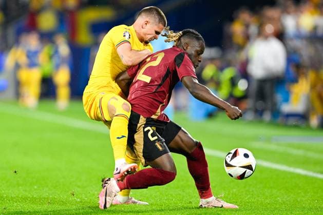 Belgium v Romania Group E - UEFA EURO, EM, Europameisterschaft,Fussball 2024 COLOGNE, GERMANY - JUNE 22 : Doku Jeremy forward of Belgium during the UEFA EURO 2024 European Football Championship tournament group E stage match between Belgium and Romania at Cologne Stadium on June 22, 2024 in Cologne, Germany, 22 06 2024  Copyright: xDhax