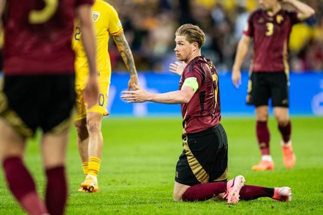 UEFA EURO 2024 Belgium Romania 22 06 2024 Kevin De Bruyne Belgium, 7 UEFA EURO 2024 Belgium Romania Cologne Stadion, Cologne 22 06 2024 Copyright: xBEAUTIFULxSPORTS Buriakovx
