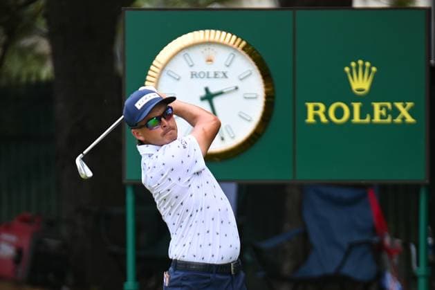 Saturday June 22, 2024: Rickie Fowler watches his tee shot on the 8th hole during the third round of the Travelers Golf Championship in Cromwell, Connecticut. CSM Cromwell USA - ZUMAc04_ 20240622_zma_c04_038 Copyright: xGregoryxVasilx