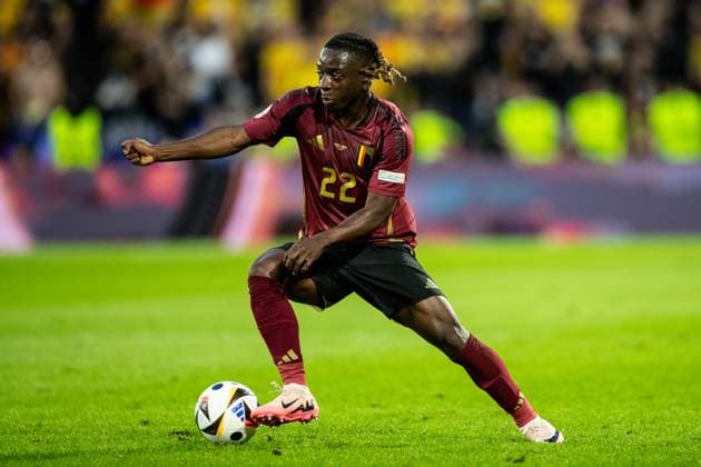 UEFA EURO 2024 Belgium Romania 22 06 2024 Jeremy Doku Belgium, 22 UEFA EURO 2024 Belgium Romania Cologne Stadion, Cologne 22 06 2024 Copyright: xBEAUTIFULxSPORTS Buriakovx