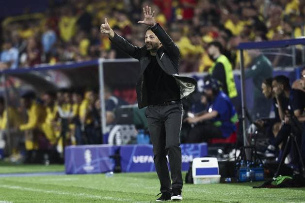 Belgium s head coach Domenico Tedesco reacts during a soccer game between Belgian national soccer team Red Devils and Romania, Saturday 22 June 2024 in Cologne, Germany, the second match in the group stage of the UEFA EURO, EM, Europameisterschaft,Fussball 2024 European championships. BRUNOxFAHY  x95084544x