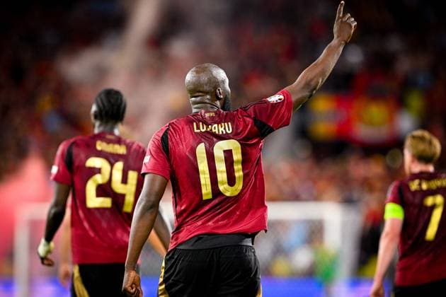 Belgium v Romania Group E - UEFA EURO, EM, Europameisterschaft,Fussball 2024 COLOGNE, GERMANY - JUNE 22 : Lukaku Romelu forward of Belgium after his own goal during the UEFA EURO 2024 European Football Championship tournament group E stage match between Belgium and Romania at Cologne Stadium on June 22, 2024 in Cologne, Germany, 22 06 2024 Cologne Germany  Copyright: xDhax