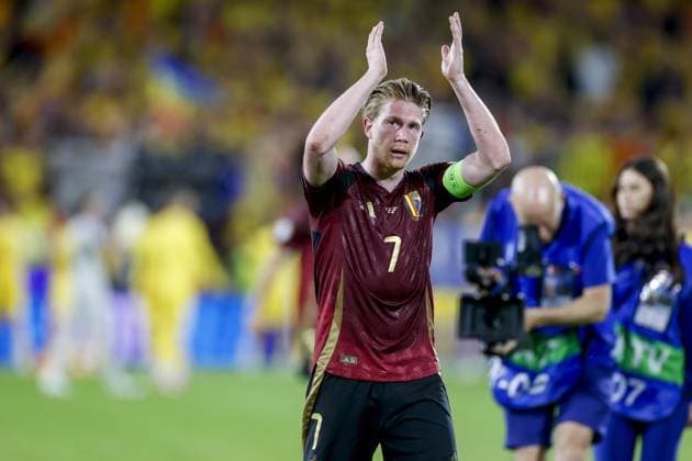 COLOGNE, RheinEnergieStadium , 22-06-2024 , European Football Championship Euro2024, Group stage match no.22 between Belgium and Romania. Belgium player Kevin de Bruyne acknowledges the fans final score 2-0 Belgium - Romania (Euro2024)  x25568826x Copyright: