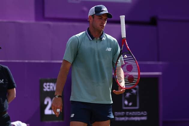 22nd June 2024; Cinch Championships, Queens Club, West Kensington, London, England: Cinch Championships Queens Club, Day 6; Tommy Paul (USA) during the mens semifinal match against Sebastian Korda (USA)  ActionPlus12658882 ShaunxBrooks