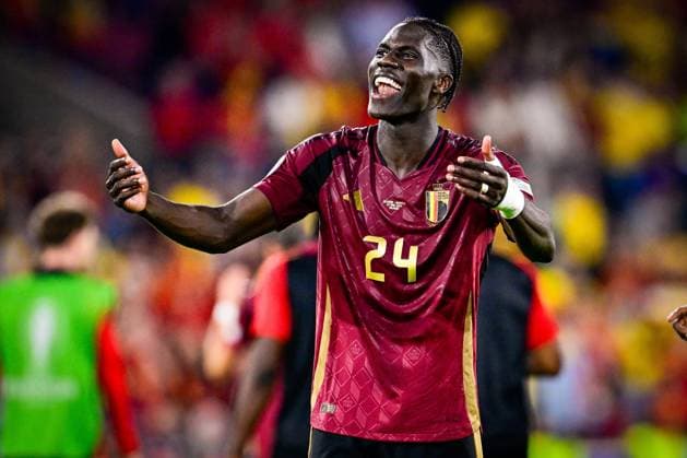 Belgium v Romania Group E - UEFA EURO, EM, Europameisterschaft,Fussball 2024 COLOGNE, GERMANY - JUNE 22 : Onana Amadou midfielder of Belgium after winning the UEFA EURO 2024 European Football Championship tournament group E stage match between Belgium and Romania at Cologne Stadium on June 22, 2024 in Cologne, Germany, 22 06 2024 Cologne Germany  Copyright: xPeterxDexVoechtx