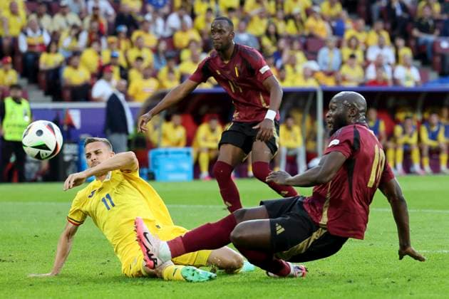 Belgium v Romania UEFA EURO, EM, Europameisterschaft,Fussball 2024 Group E Romelu Lukaku of Belgium has a shot on goal during the UEFA Euro 2024 Group E match at RheinEnergieStadion, Cologne Copyright: xPaulxChestertonx FIL-20284-0172 UK Newspapers OUT
