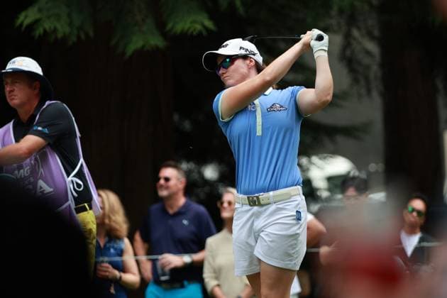 KPMG Women s PGA, Golf Herren Leone Maguire of Ireland tees off on the 9th hole during Day Three of the KPMG Women s PGA Championship at Sahalee Country Club in Sammamish, Washington, USA, on Saturday, June 22, 2024. Sammamish Washington United States  Copyright: xJorgexLemusx originalFilename:lemus-kpmgwome240622_np773.jpg