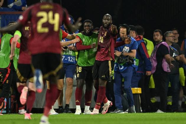 Romelu Lukaku (Belgium)Orel Mangala (Belgium) during the UEFA EURO, EM, Europameisterschaft,Fussball Germany 2024 match between Belgium 2-0 Romania at Cologne Stadium on June 22, 2024 in Cologne, Germany. Noxthirdxpartyxsales  (257330680)