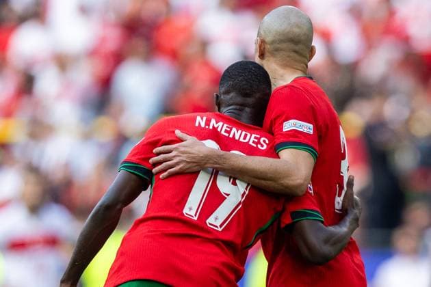 Turkiye v Portugal - UEFA EURO, EM, Europameisterschaft,Fussball 2024 Nuno Mendes and Pepe playing during the UEFA Euro 2024 Group F match between Turkiye v Portugal, at the BVB Stadion Dortmund in Dortmund, Germany, on June 22, 2024. Dortmund Germany  Copyright: xAndrzejxIwanczukx originalFilename:iwanczuk-turkiyev240622_npjNM.jpg