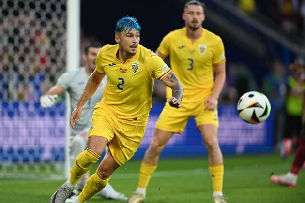 Andrei Ratiu (Romania) during the UEFA EURO, EM, Europameisterschaft,Fussball Germany 2024 match between Belgium 2-0 Romania at Cologne Stadium on June 22, 2024 in Cologne, Germany. Noxthirdxpartyxsales  (257331105)