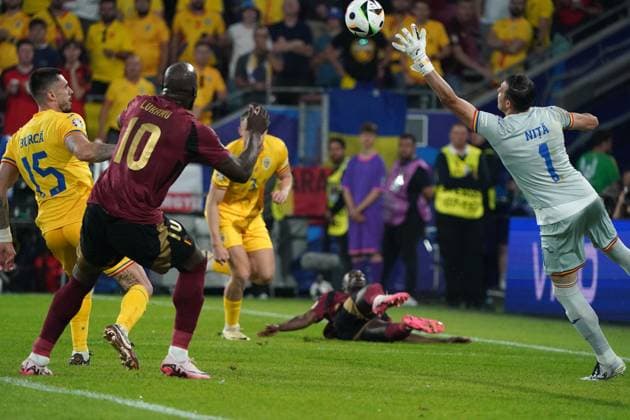 EURO 2024, Football, UEFA Euro 2024, Euro 2024, Group stage, Group E, Belgium Romania KoelnStadion, Cologne Florin Nita TW Romania , Romania ,Action, Single image