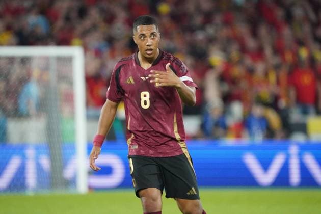 EURO 2024, Football, UEFA Euro 2024, Euro 2024, Group stage, Group E, Belgium Romania KoelnStadion, Cologne Youri Tielemans Belgium ,Action, Single image
