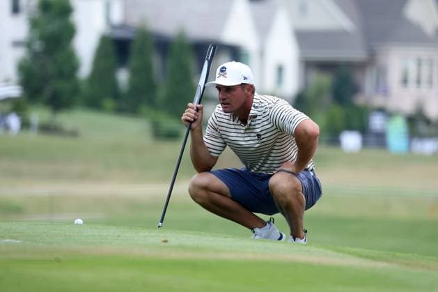 COLLEGE GROVE, TN - JUNE 22: Bryson DeChambeau (USA) during the second round of LIV Golf Nashville on June 22, 2024 at the Grove Golf Course in College Grove, Tennessee. (Photo by Michael Wade Icon Sportswire) GOLF: JUN 22 LIV Golf League Nashville EDITORIAL USE ONLY Icon0622468