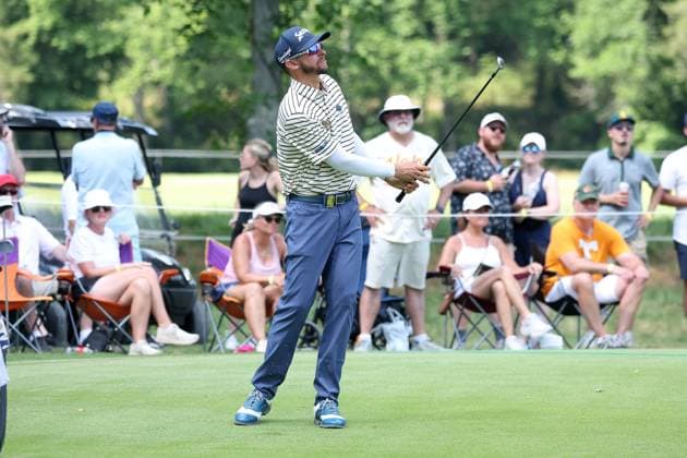 COLLEGE GROVE, TN - JUNE 22: John Catlin (USA) during the second round of LIV Golf Nashville on June 22, 2024 at the Grove Golf Course in College Grove, Tennessee. (Photo by Michael Wade Icon Sportswire) GOLF: JUN 22 LIV Golf League Nashville EDITORIAL USE ONLY Icon0622477
