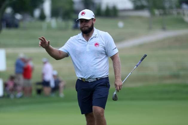 COLLEGE GROVE, TN - JUNE 22: Tyrrell Hatton (ENG) during the second round of LIV Golf Nashville on June 22, 2024 at the Grove Golf Course in College Grove, Tennessee. (Photo by Michael Wade Icon Sportswire) GOLF: JUN 22 LIV Golf League Nashville EDITORIAL USE ONLY Icon0622479