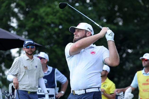 COLLEGE GROVE, TN - JUNE 22: Tyrrell Hatton (ENG) during the second round of LIV Golf Nashville on June 22, 2024 at the Grove Golf Course in College Grove, Tennessee. (Photo by Michael Wade Icon Sportswire) GOLF: JUN 22 LIV Golf League Nashville EDITORIAL USE ONLY Icon0622481