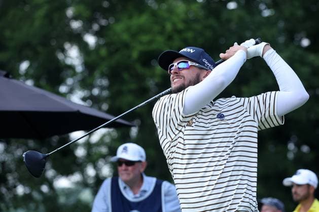 COLLEGE GROVE, TN - JUNE 22: John Catlin (USA) during the second round of LIV Golf Nashville on June 22, 2024 at the Grove Golf Course in College Grove, Tennessee. (Photo by Michael Wade Icon Sportswire) GOLF: JUN 22 LIV Golf League Nashville EDITORIAL USE ONLY Icon0622482