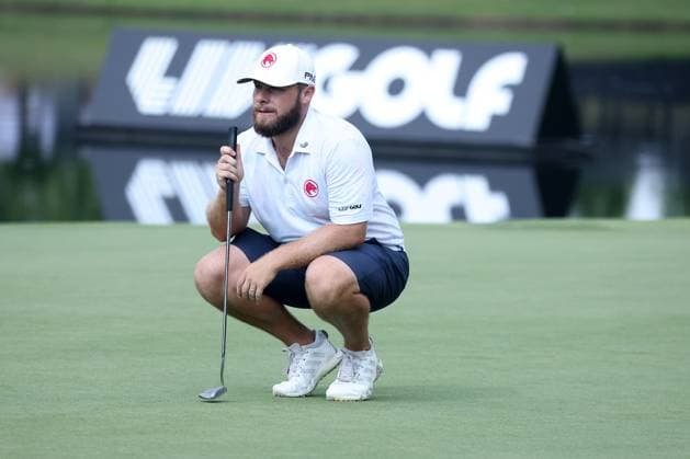 COLLEGE GROVE, TN - JUNE 22: Tyrrell Hatton (ENG) during the second round of LIV Golf Nashville on June 22, 2024 at the Grove Golf Course in College Grove, Tennessee. (Photo by Michael Wade Icon Sportswire) GOLF: JUN 22 LIV Golf League Nashville EDITORIAL USE ONLY Icon0622489
