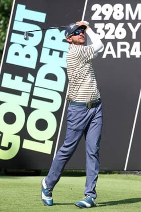 COLLEGE GROVE, TN - JUNE 22: John Catlin (USA) during the second round of LIV Golf Nashville on June 22, 2024 at the Grove Golf Course in College Grove, Tennessee. (Photo by Michael Wade Icon Sportswire) GOLF: JUN 22 LIV Golf League Nashville EDITORIAL USE ONLY Icon0622491
