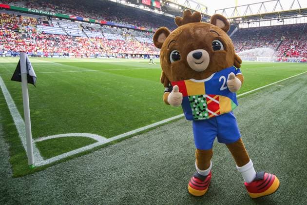 European Championship 2024 Turkey Portugal on 22 06 2024 in the BVB Stadium Dortmund in Dortmund The mascot Albärt MH