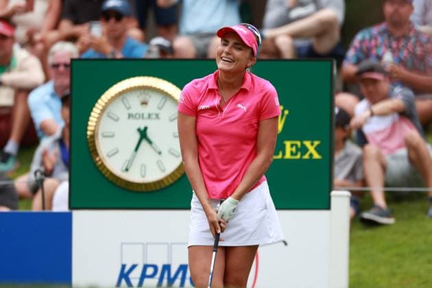 KPMG Women s PGA, Golf Herren Championship Lexi Thompson of Florida reacts to her shot from the 17th tee during the third round of the KPMG Women s PGA Championship at Sahalee Country Club on Saturday, June 22, 2024 in Sammamish, Washington. Sammamish Washington United States  Copyright: xAmyxLemusx originalFilename:lemus-kpmgwome240622_npSsd.jpg