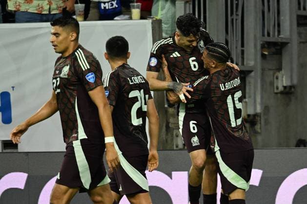 RECORD DATE NOT STATED Copa America USA 2024 Mexico vs Jamaica Gerardo Arteaga celebrates his goal 1-0 of Mexico during the game between Mexican national team, Nationalteam (Mexico) and Jamaica as part of the CONMEBOL Copa America USA 2024 group B, at NRG Stadium, on June 22, 2024 in Houston, Texas, United States. HOUSTON TEXAS UNITED STATES  Copyright: xDavidxLeahx 20240622214004_CA_GB_2024_MEX_JAM_ARTEAGA174