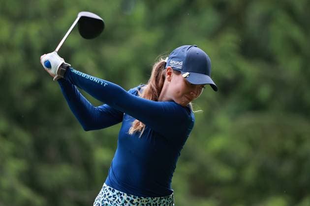 KPMG Women s PGA, Golf Herren Morgane Metraux of Switzerland tees off on the 11th hole during Day Three of the KPMG Women s PGA Championship at Sahalee Country Club in Sammamish, Washington, USA, on Saturday, June 22, 2024. Sammamish Washington United States  Copyright: xJorgexLemusx originalFilename:lemus-kpmgwome240622_npu46.jpg