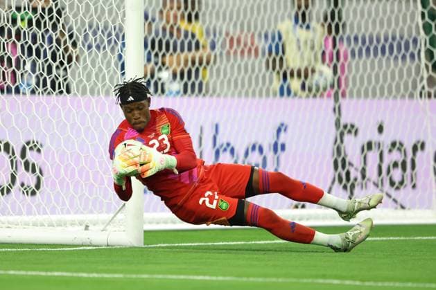 June 22, 2024, Houston, Houston, Tx, USA: Jahmali Waite of Jamaica saves the ball during a match between Mexico and Jamaica as part of group B of CONMEBOL Copa America 2024 at NRG Stadium on June 22, 2024 in Houston, USA. ( PxImages) Houston USA - ZUMAp175 20240622_zsa_p175_026 Copyright: xAlejandroxSalazarx