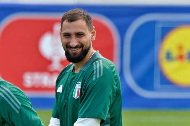 Gianluigi Donnarumma of Italy during UEFA EURO, EM, Europameisterschaft,Fussball 2024 - Italy training session, UEFA European Football Championship in Iserlohn, Germany, June 23 2024  Copyright: xx xx IPA_Agency_IPA47397874