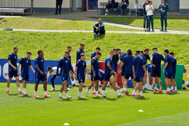 Players of Italy during UEFA EURO, EM, Europameisterschaft,Fussball 2024 - Italy training session, UEFA European Football Championship in Iserlohn, Germany, June 23 2024  Copyright: xx xx IPA_Agency_IPA47397951