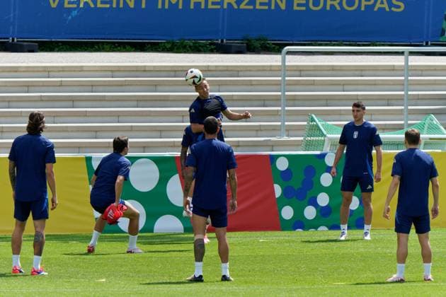 Davide Frattesi of Italy during UEFA EURO, EM, Europameisterschaft,Fussball 2024 - Italy training session, UEFA European Football Championship in Iserlohn, Germany, June 23 2024  Copyright: xx xx IPA_Agency_IPA47397979