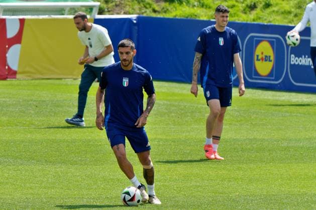 Lorenzo Pellegrini of Italy during UEFA EURO, EM, Europameisterschaft,Fussball 2024 - Italy training session, UEFA European Football Championship in Iserlohn, Germany, June 23 2024  Copyright: xx xx IPA_Agency_IPA47397985