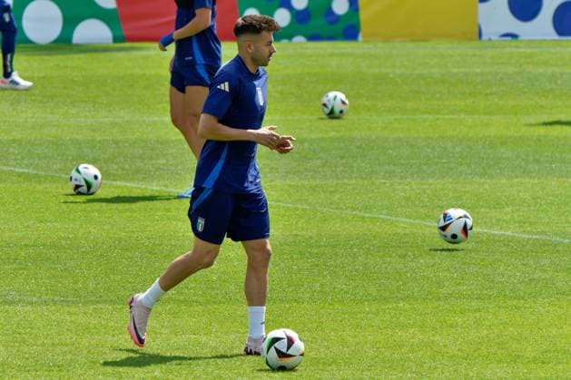 Stefan El Shaarawy of Italy during UEFA EURO, EM, Europameisterschaft,Fussball 2024 - Italy training session, UEFA European Football Championship in Iserlohn, Germany, June 23 2024  Copyright: xx xx IPA_Agency_IPA47397992