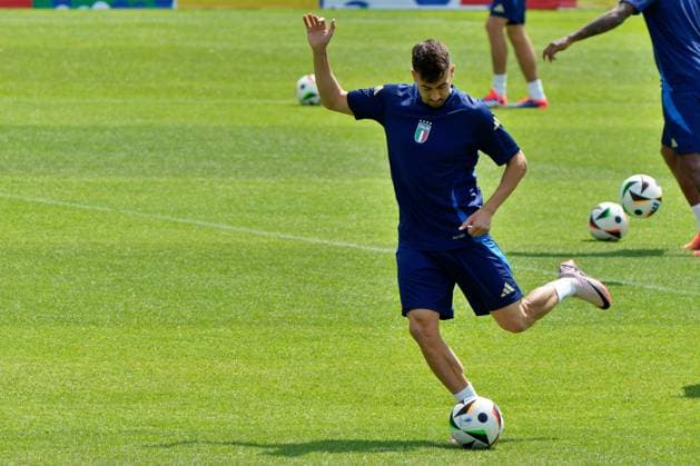 Stefan El Shaarawy of Italy during UEFA EURO, EM, Europameisterschaft,Fussball 2024 - Italy training session, UEFA European Football Championship in Iserlohn, Germany, June 23 2024  Copyright: xx xx IPA_Agency_IPA47397994