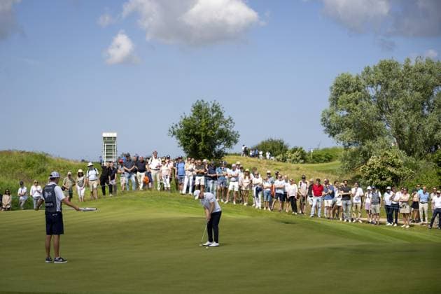 BADHOEVEDORP - Lars van der Vight during the last day of the 104th edition of the KLM Open golf at The International golf course near Amsterdam. ANP SANDER KONING xVIxANPxSportx xxANPxIVx 501842512 originalFilename: 501842512.jpg