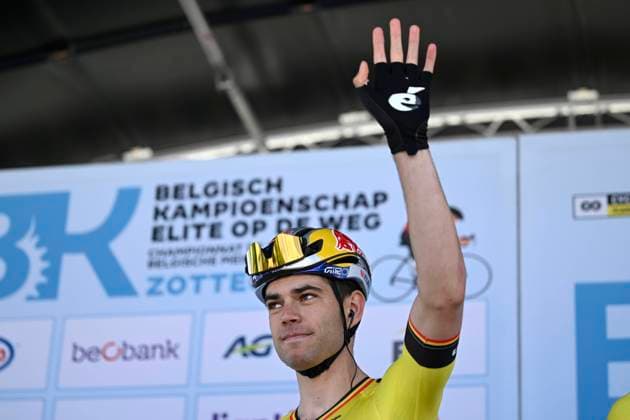 2024 Belgian national championship race men elite ZOTTEGEM, BELGIUM - JUNE 23 : Van Aert Wout (BEL) of Team Visma Lease a Bike during the 2024 Belgian national championships cycling race for men elite with start in Sint-Lievens-Houtem and finish in Zottegem (222,4km) on June 23, 2024 in Zottegem, Belgium, 23 06 2024 Zottegem Belgium  Copyright: xNicoxVereeckenx
