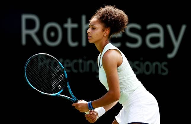 Ranah Stoiber of Great Britain in action during their qualifying match. Rothesay International Eastbourne, Day 1, Tennis, Devonshire Park, Eastbourne, UK - 23 June 2024  Copyright: xJamesxMarsh Shutterstockx 14548083j