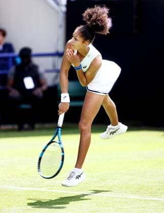 Ranah Stoiber of Great Britain in action during their qualifying match. Rothesay International Eastbourne, Day 1, Tennis, Devonshire Park, Eastbourne, UK - 23 June 2024  Copyright: xJamesxMarsh Shutterstockx 14548083e