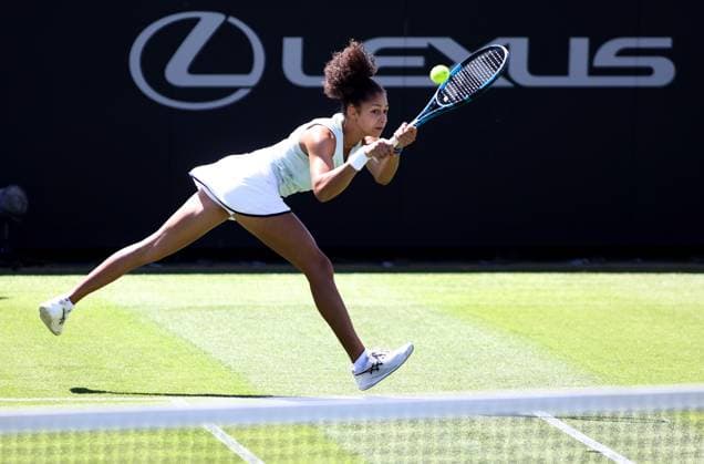 Ranah Stoiber of Great Britain in action during their qualifying match. Rothesay International Eastbourne, Day 1, Tennis, Devonshire Park, Eastbourne, UK - 23 June 2024  Copyright: xJamesxMarsh Shutterstockx 14548083c