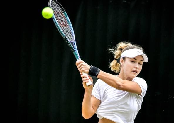 Sport Tennis, WTA Tournament in Berlin 23 06 2024, xdanx, Sport Tennis,WTA Tournament in Berlin Final, v l Anna Nikolayevna Kalinskaya in action Berlin Steffi Graf Stadium Berlin Germany EN Copyright: xDanielxLakomskix