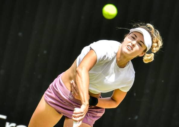Sport Tennis, WTA Tournament in Berlin 23 06 2024, xdanx, Sport Tennis,WTA Tournament in Berlin Final, v l Anna Nikolayevna Kalinskaya in action Berlin Steffi Graf Stadium Berlin Germany EN Copyright: xDanielxLakomskix