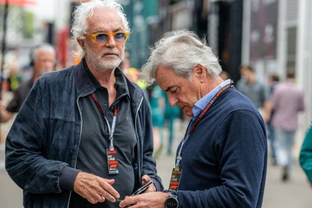MONTMELO, SPAIN: Flavio Briatore, former team owner, at the 2024 Formula 1 Spanish Grand Prix at the Circuit de Barcelona-Catalunya in Montmelo, Spain.