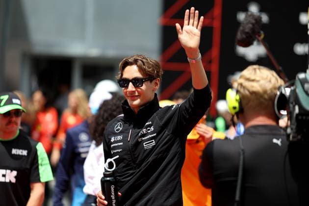 23 06 2024, xrarjax, Motorsport FIA Formula 1, Spanish Grand Prix emspor, v l driver parade George Russell Mercedes AMG Petronas starting number 63 Barcelona