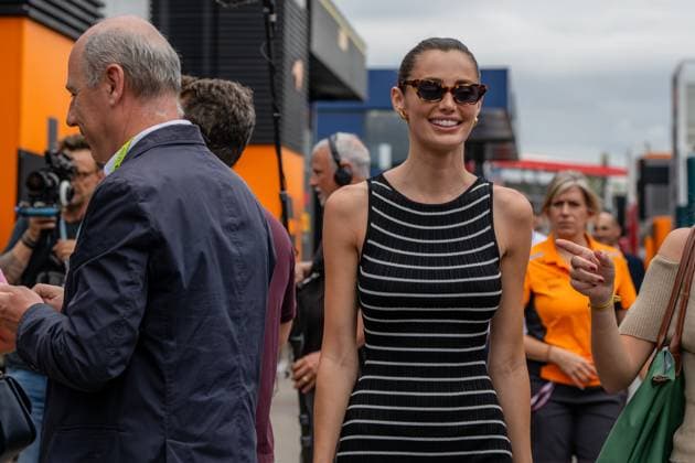 MONTMELO, SPAIN: Rebecca Donaldson, Carlos Sainz s Girlfriend, at the 2024 Formula 1 Spanish Grand Prix at the Circuit de Barcelona-Catalunya in Montmelo, Spain.